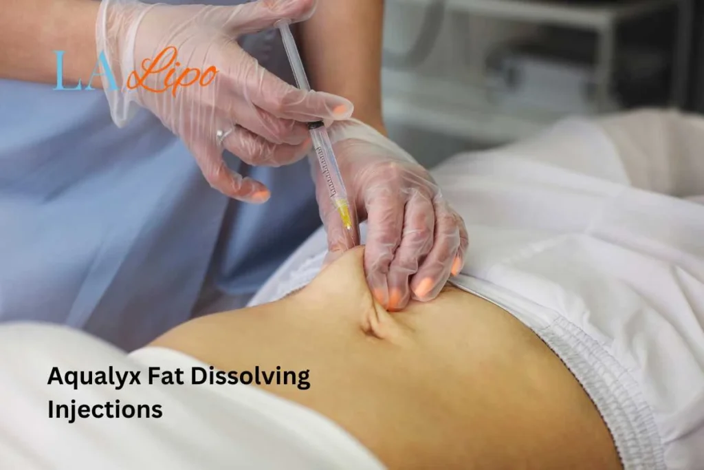 woman having fat dissolving injections Birchfield in the stomach