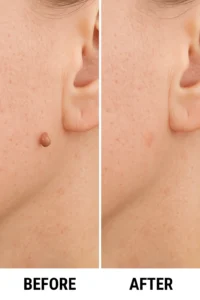 Skin tags removal Birchfield before and after