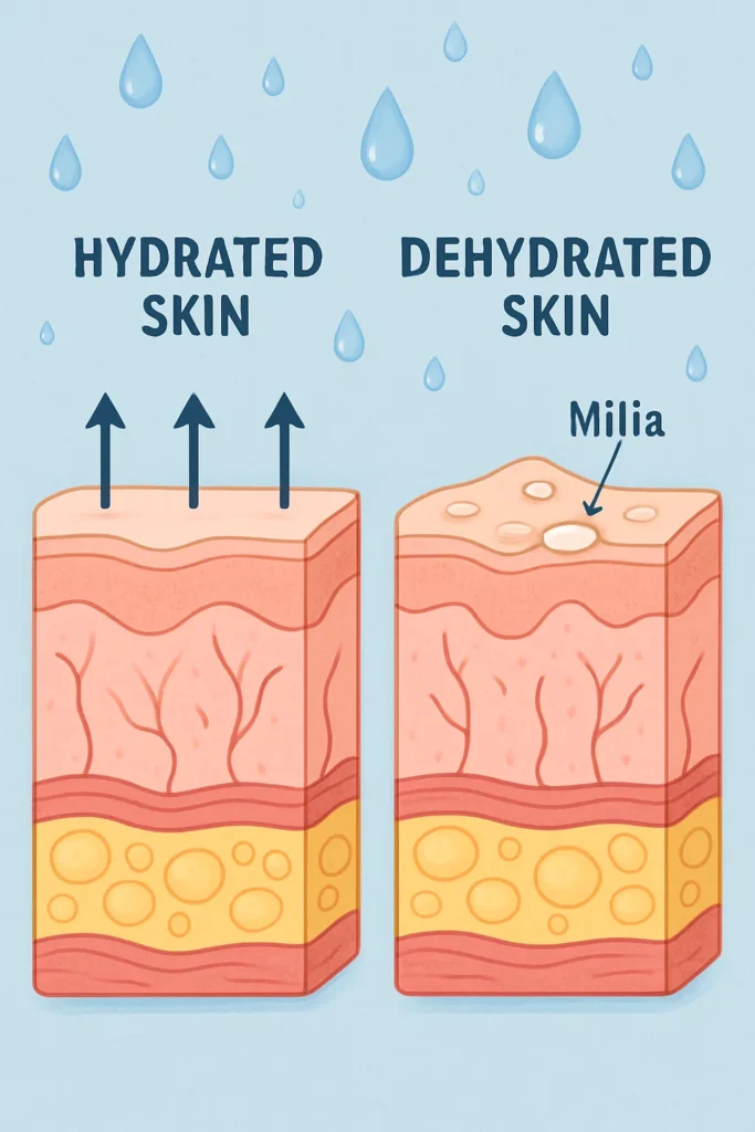The importance of hydration and milia production Birchfield