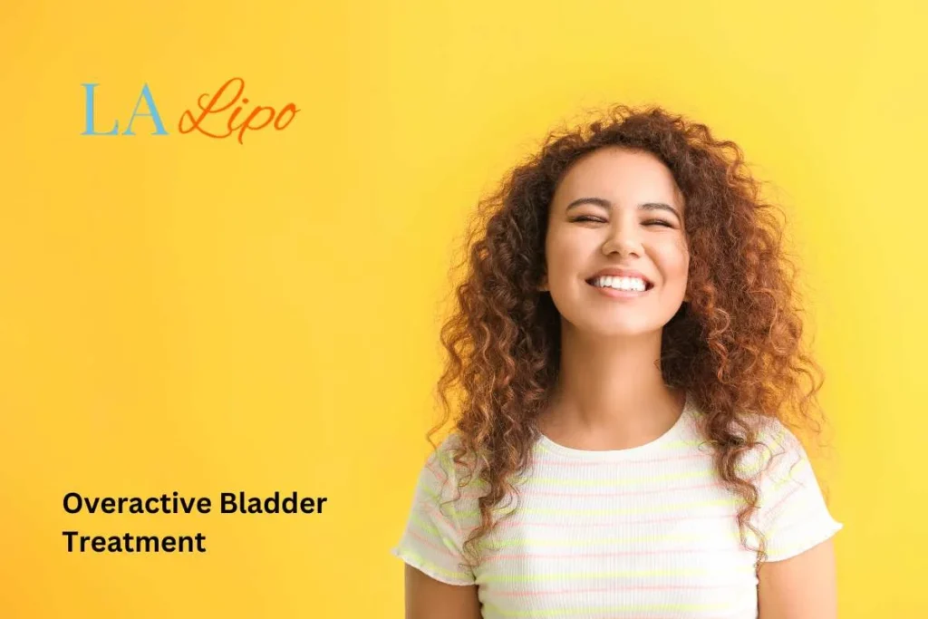 woman smiling about overactive bladder treatment Birchfield solutions